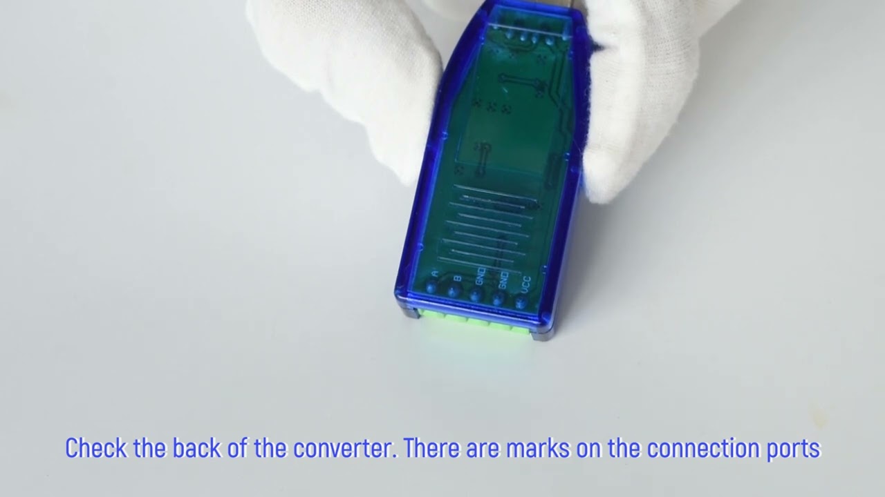 Water digital sensor connecting with PC debugging software by RS485 to USB converter