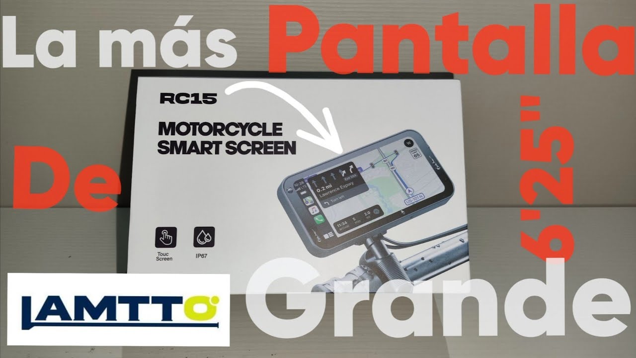 Carplay Lamtto RC15 Android Auto, GPS, mirrorlink, para moto, quad, bici, barca... Prueba