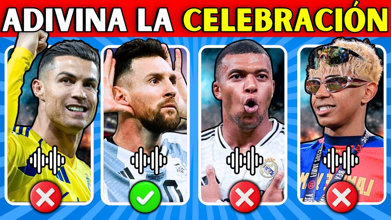 Adivina El FUTBOLISTA Por La CELEBRACIÓN😀❤️Cristiano Ronaldo❤️Messi💙Mbappé⚽Celebraciones De Fútbol🎶