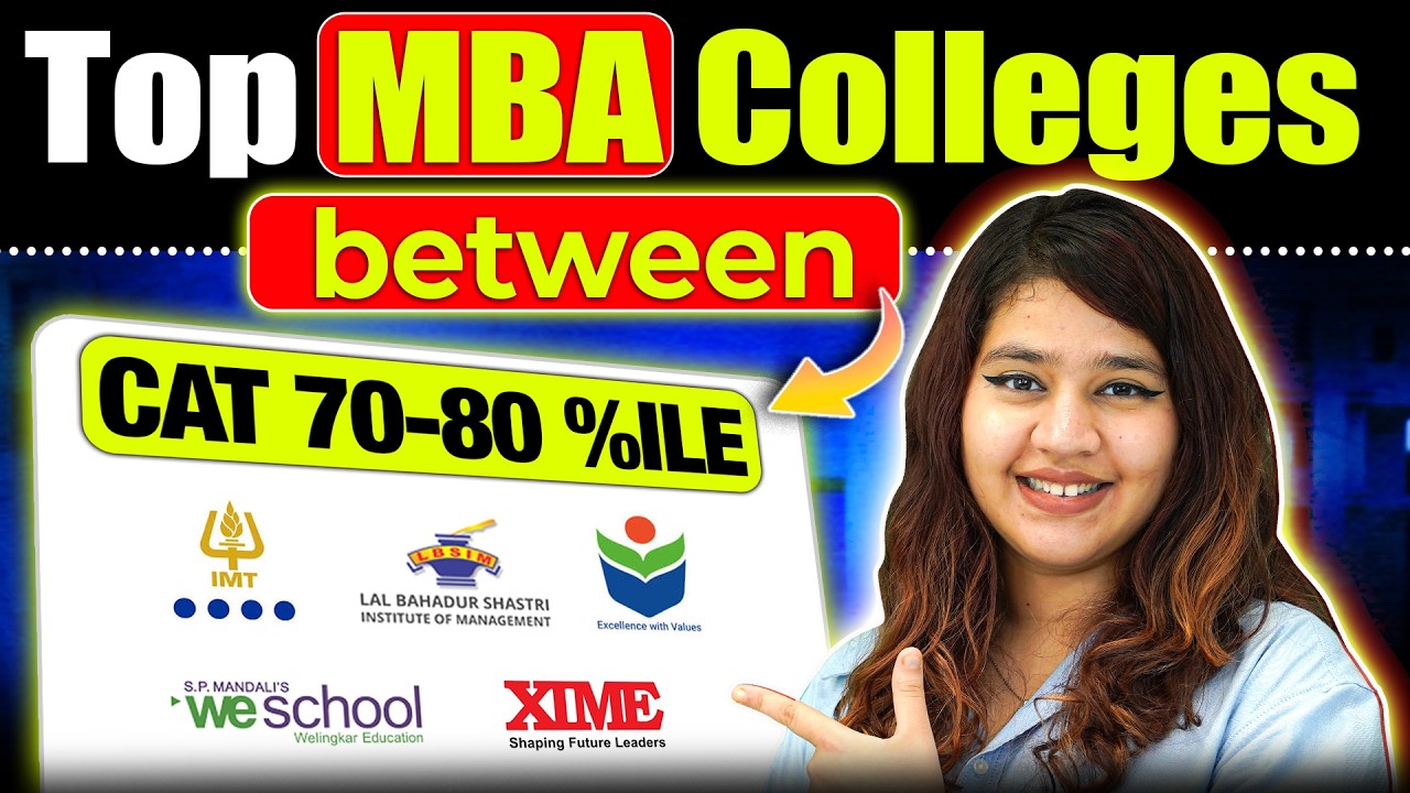 😰 CAT Percentile 70-80? Here are Top MBA Colleges YOU MUST TARGET! #MBA #MBAJobs #CAT