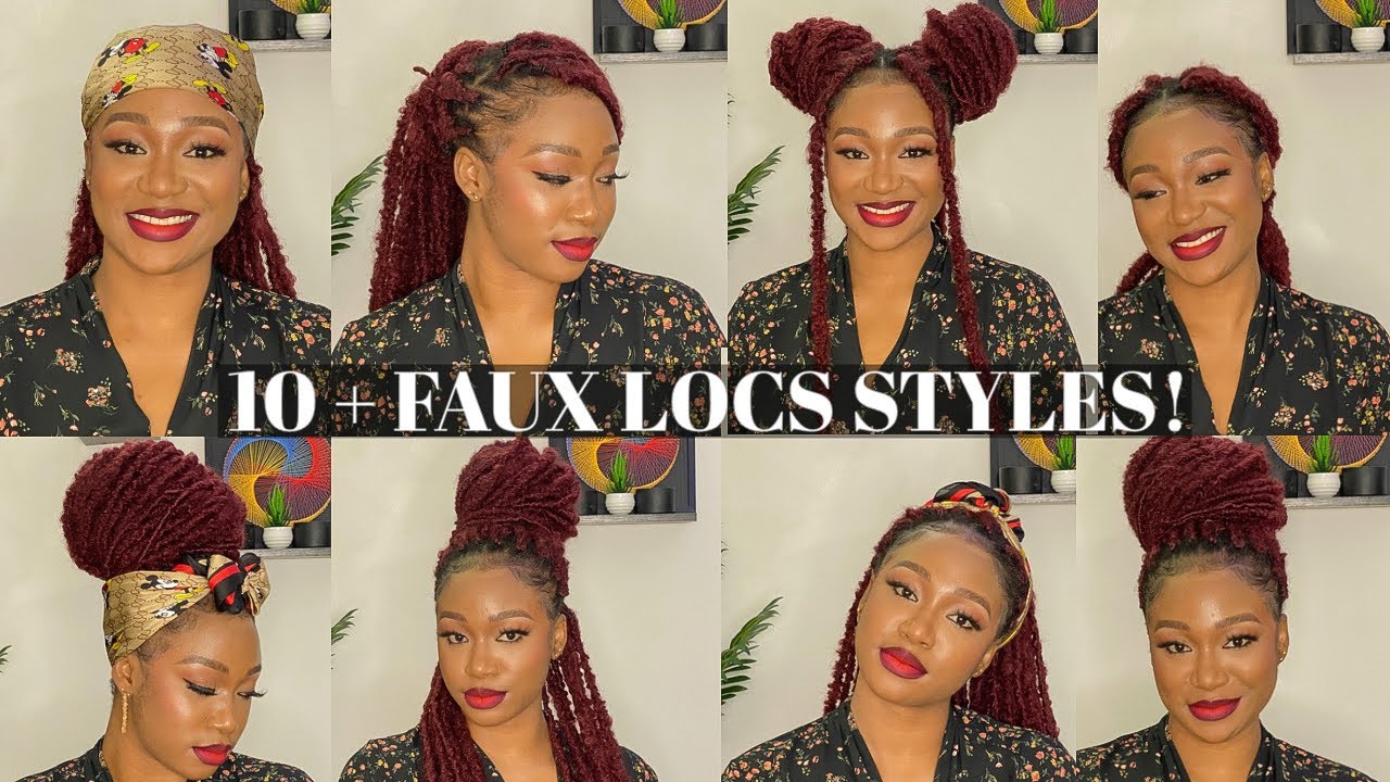 12 WAYS TO STYLE YOUR FAUX LOCS CROCHET / HOW TO STYLE YOUR LOCS /HAIRSTYLE TUTORIA