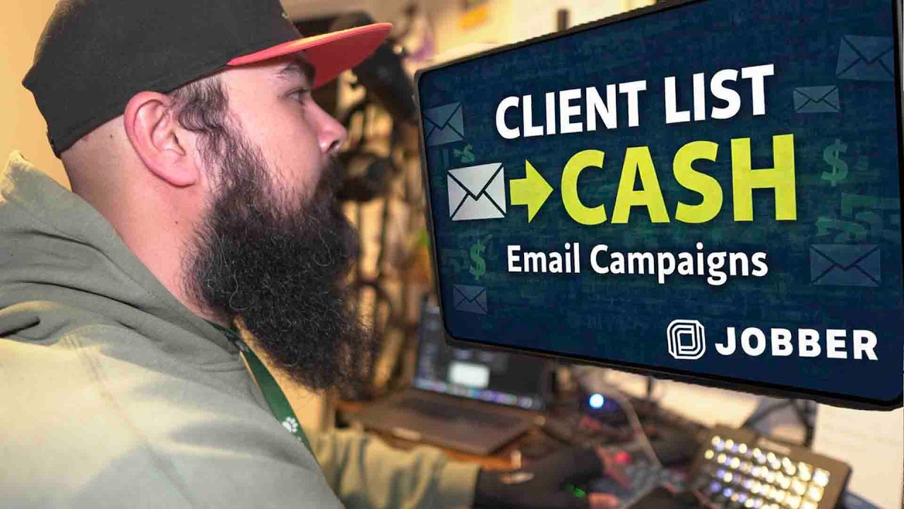 Зарабатывайте деньги с помощью email-рассылок от Jobber, используя список клиентов.