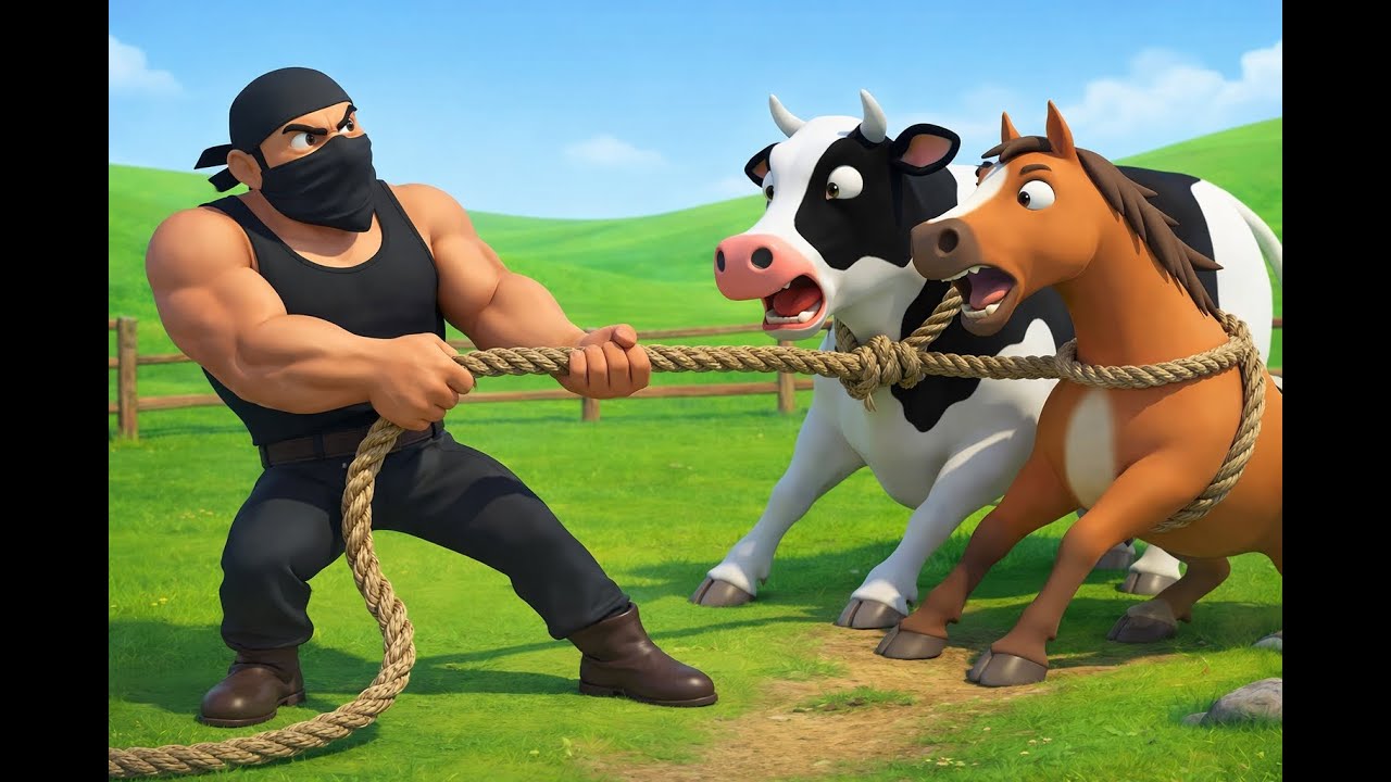 Old MacDonald Had a Farm Story  😱 | Thief Stole Every Animal 🐎🐄! Police Officer Saves the Day 👮‍♂️