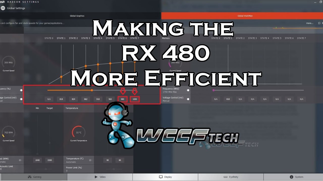 Radeon RX 480 Improve Efficiency Guide