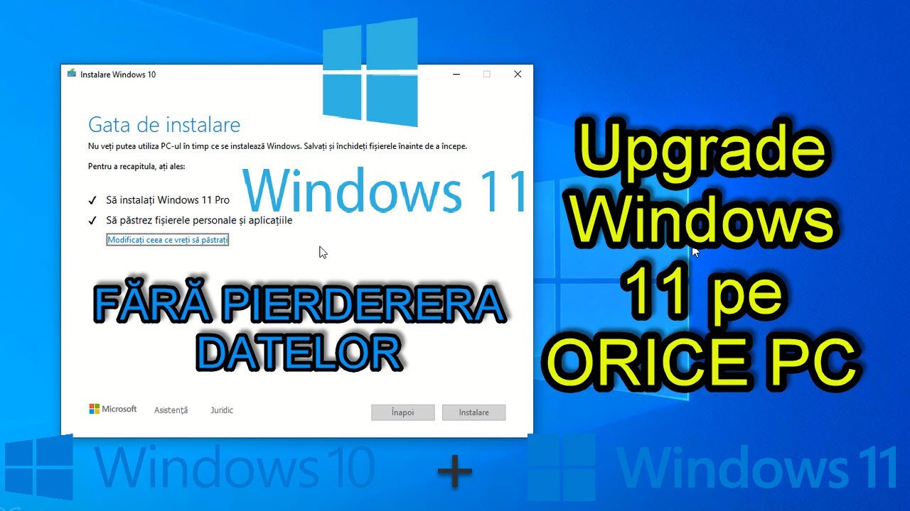 Upgrade Windows 11 pe ORICE PC - HIBRID între 10 si 11