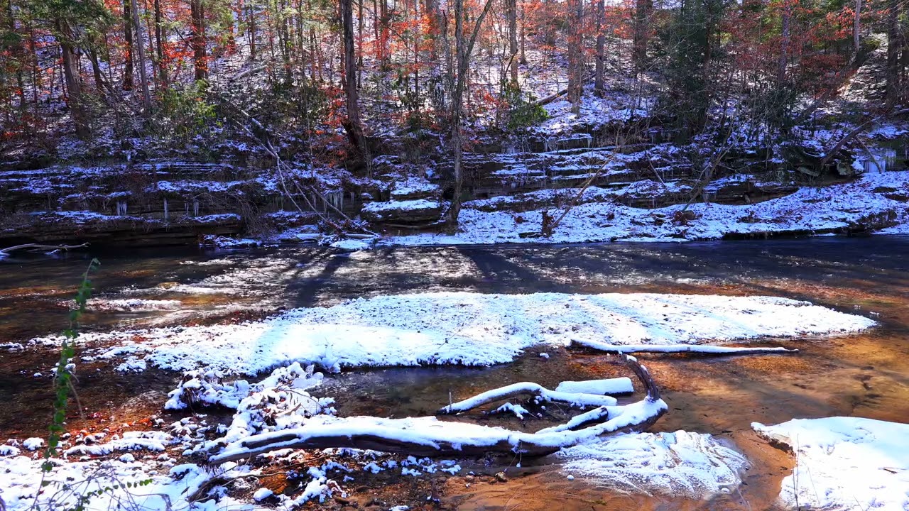 A Tennessee River in Snow and Autumn Colors (You Have to See This)