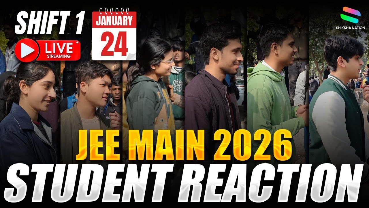 JEE Main 2026 24 Jan Shift 1 🔥 | Paper Level EXPOSED | LIVE Student Review #jee2026 #jeemains