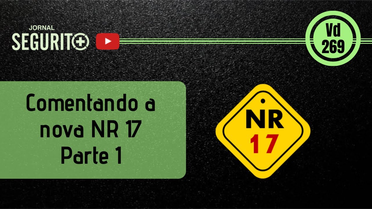 Vd. 269 - Comentando a nova NR 17 - Parte 1