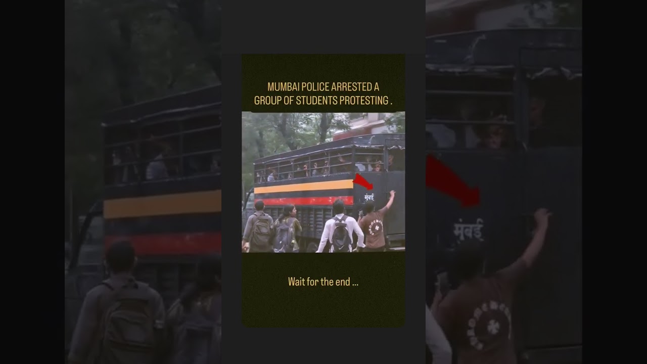 Mumbai police arrested group of students protesting but one gen-z opened the gate 😂