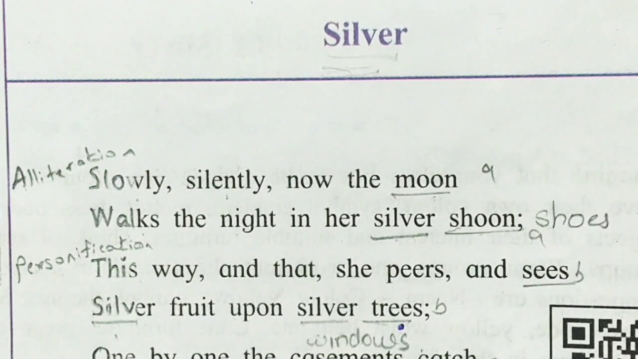 Silver Class9 English poem SILVER with Appreciation 9th std English Kumarbharti Explanation in Hindi