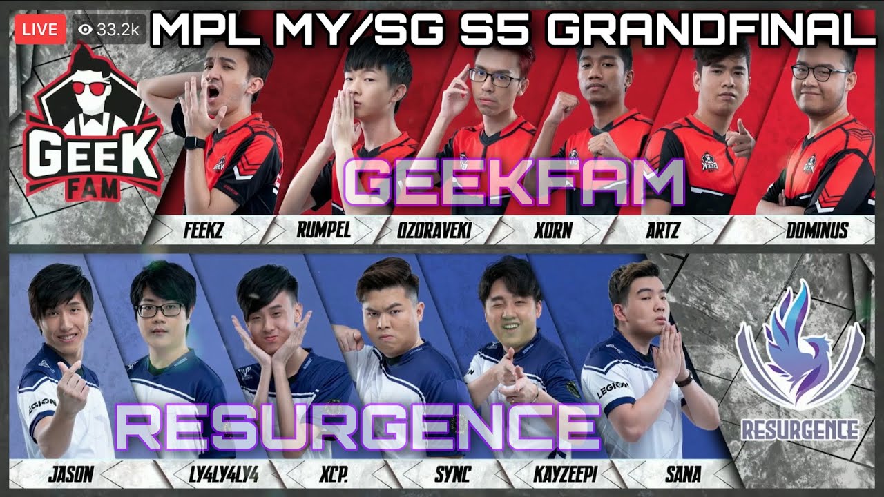 Geekfam VS Resurgence (Match 2) | MPL MY/SG SEASON 5 GRANDFINAL!!!