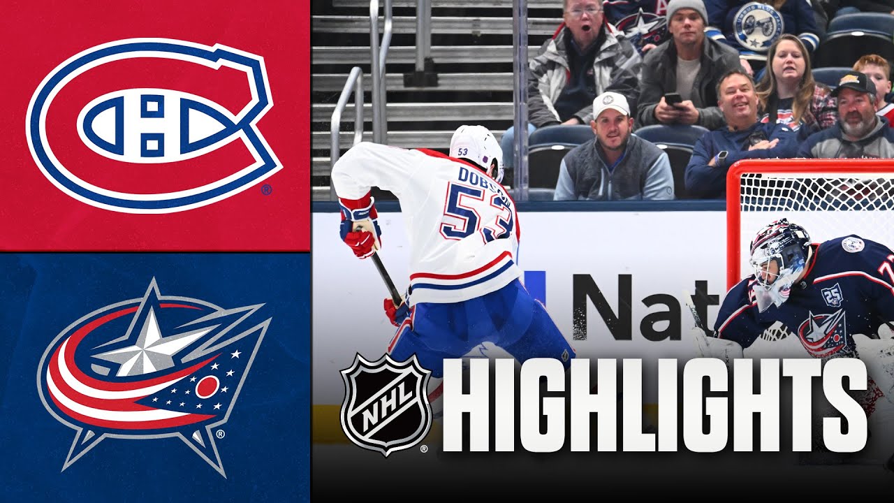 NHL Highlights | Canadiens vs. Blue Jackets | November 17, 2025