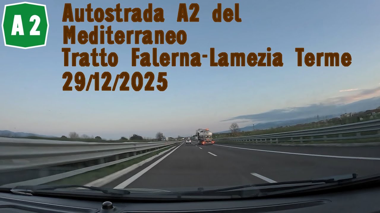 Autostrada A2 tratto Falerna-Lamezia Terme 29/12/2025