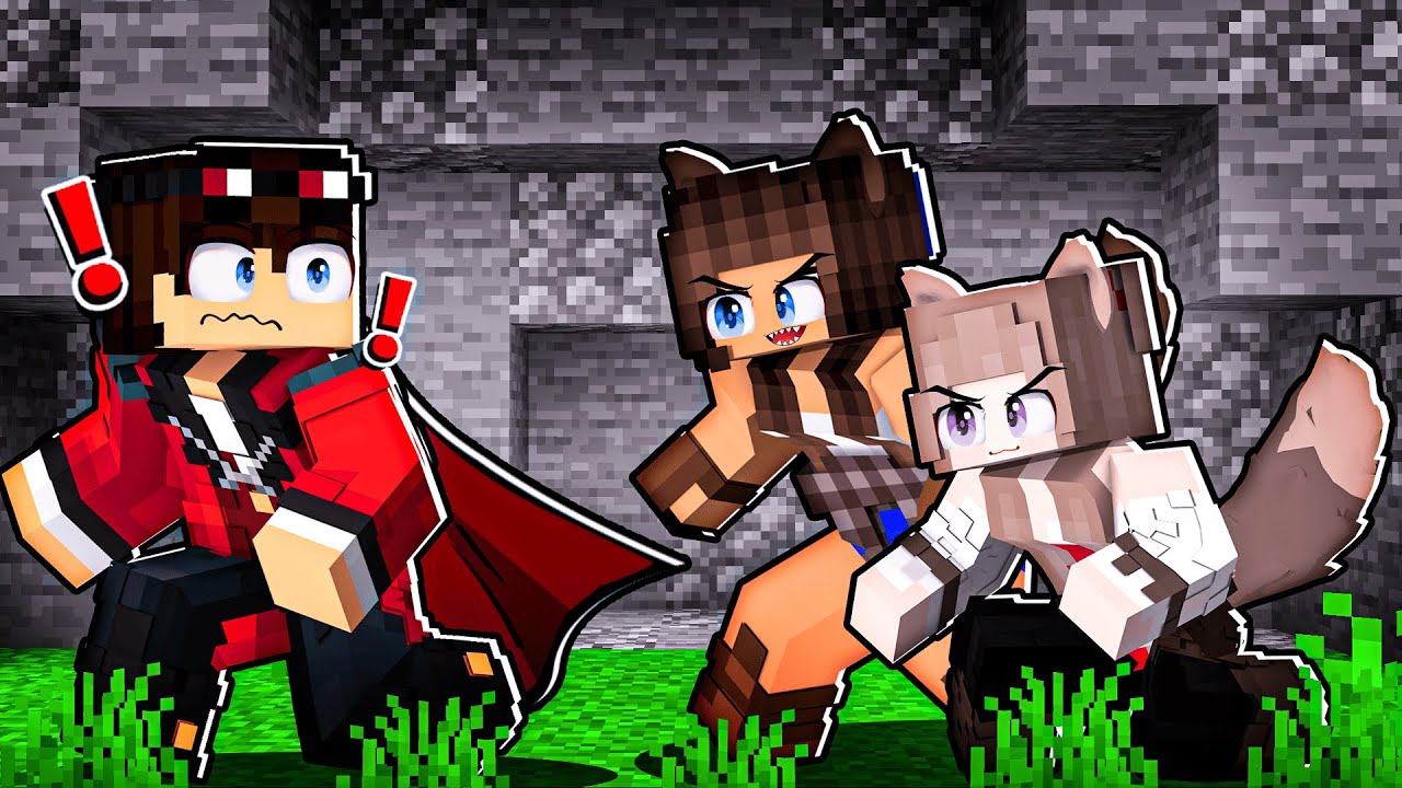 UM VAMPIRO em uma CAVERNA DE LOBAS no Minecraft!