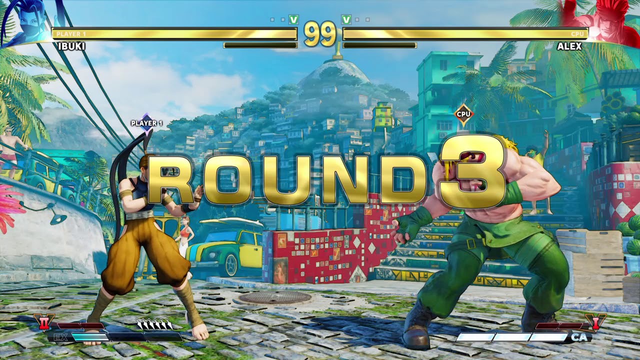 STREET FIGHTER V Ibuki vs Alex