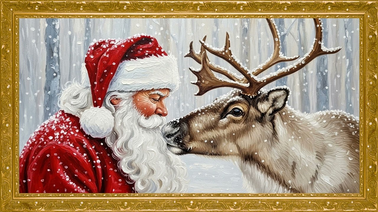🎄 6 Cozy Christmas Art Wallpapers in 4K | Elegant Framed Winter Gallery for TV Ambience (2 Hour)