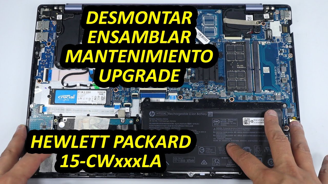 Разборка и сборка💻Ноутбук HP Series 15-CW1000 | Основная информация о внутренних компонентах