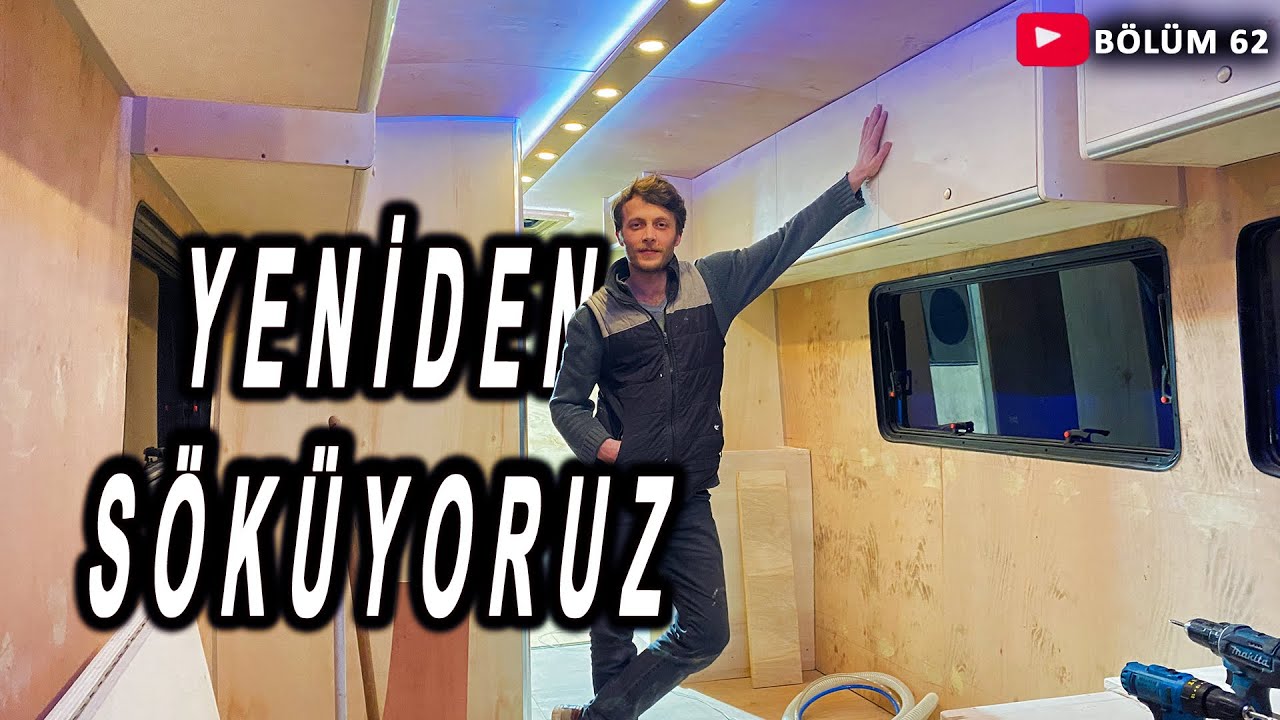 KARAVAN BANYOSUNA POLYESTER CAM ELYAF UYGULAMASI YAPTIK  - KARAVAN YAPIMI - BÖLÜM : 62