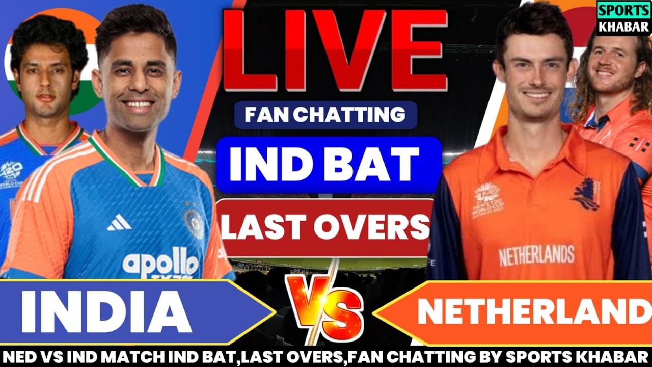 Ind vs Ned T20 WC 36TH T20 | India vs Netherland Live Reaction & Fan Commentary Sports khabar