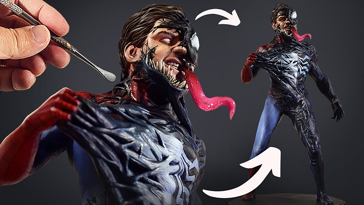 SCULPTING Spider-Man and VENOM 😱 Tom Holland inspired