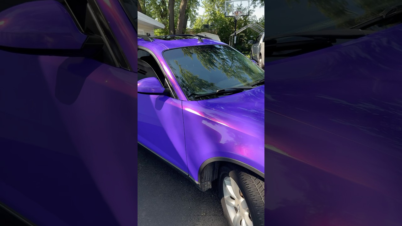 QUICK Door Wrap on this INFINITI FX35 in INOZETEK METALLIC ROYALTY PURPLE! 🔥💜 