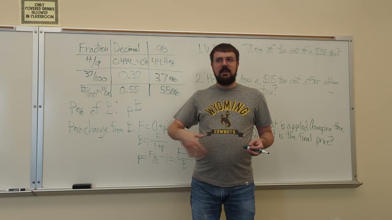 Financial Mathematics: Percentages [1-12-26]