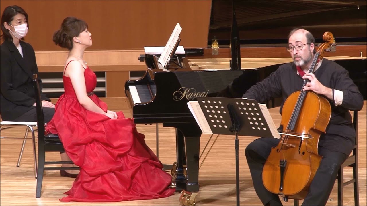 Beethoven(1770-1827)Cello Sonata Nº4 Op102, 1安達萌（ピアノ）エドアルド・デルリオ・ロブレス（チェロ）生放送の音楽会は神戸灘区民ホールで２０２１年１０月９日