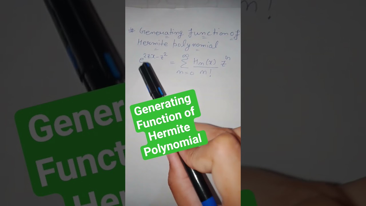 Generating Function of Hermite Polynomial || Mathematical Physics #csirnet #physics #gate #jest