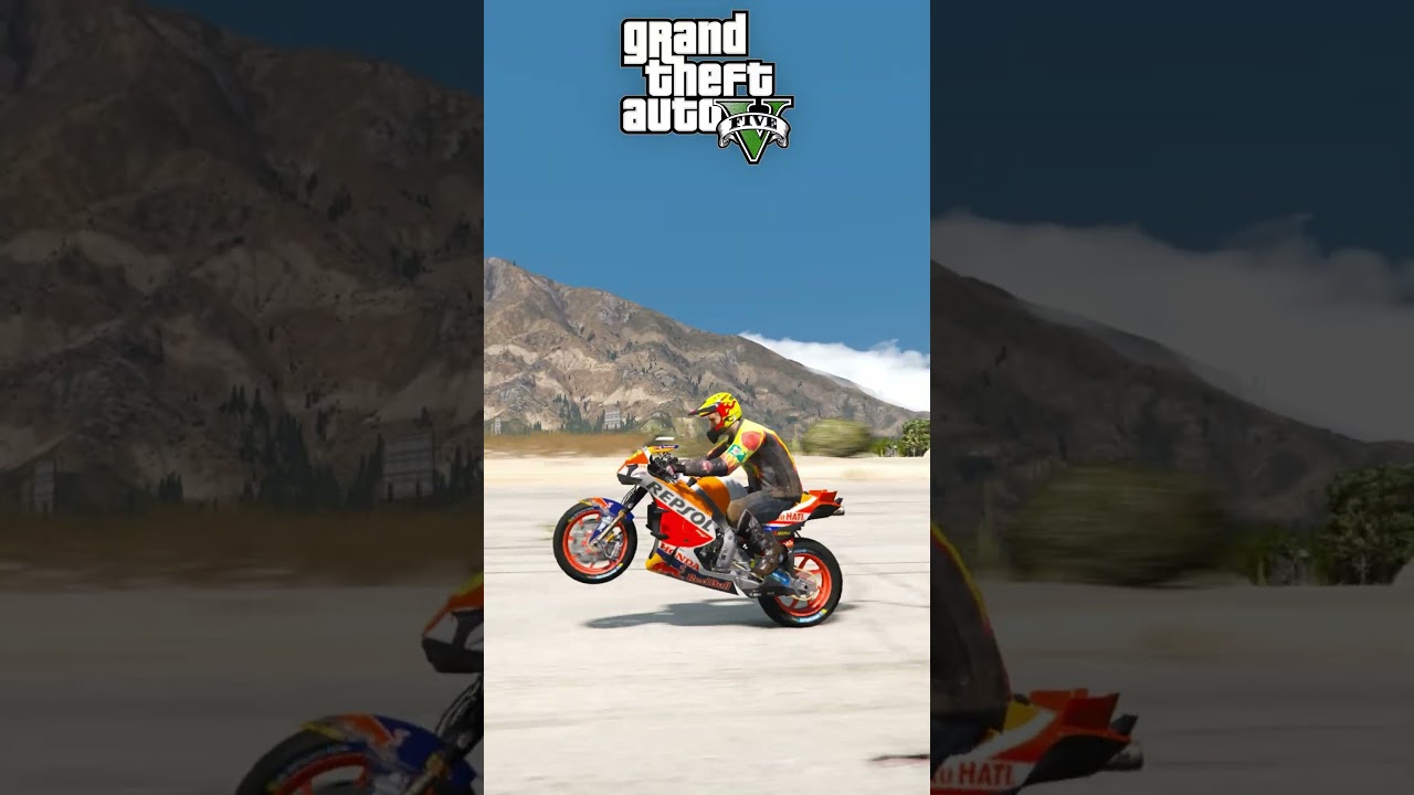 Вилли в GTA 5 против MotoGP 25
