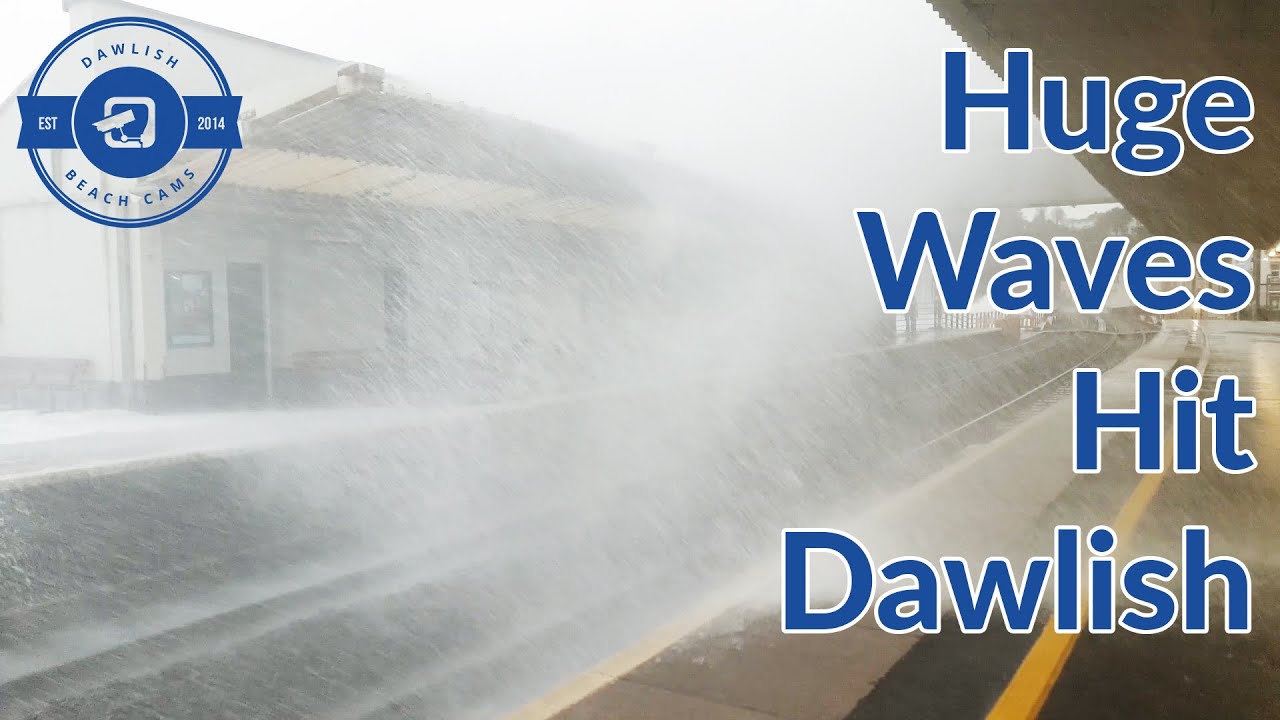 Rough Seas Huge Waves and Bad Weather in Dawlish