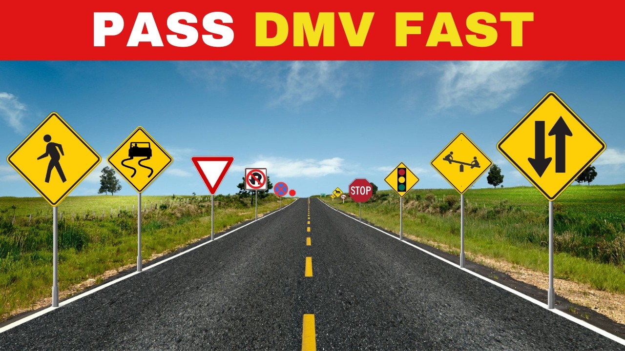 Top 100 Traffic Signs You MUST Know 🚦 | Pass Your DMV Driving Test