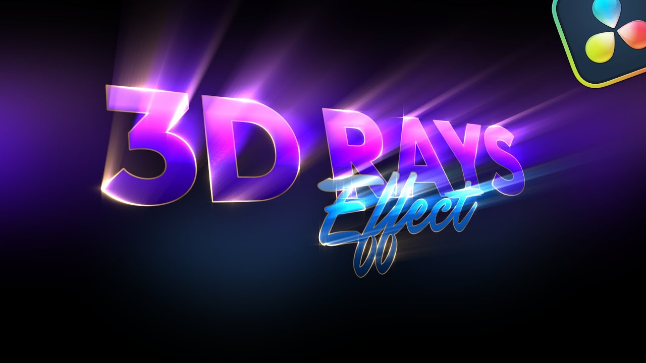 3D Rays Effect in DaVinci Resolve | Fusion Tutorial (EASY & NO Plugins)