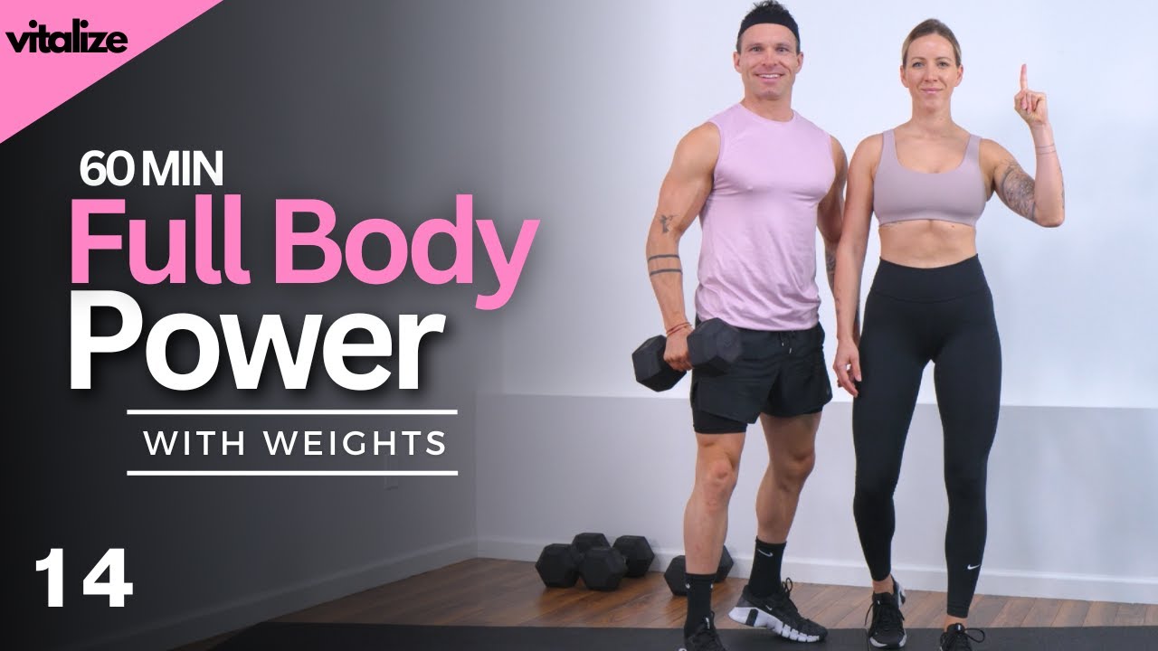 1 Hour FULL BODY WORKOUT with WEIGHTS | Power & Strength