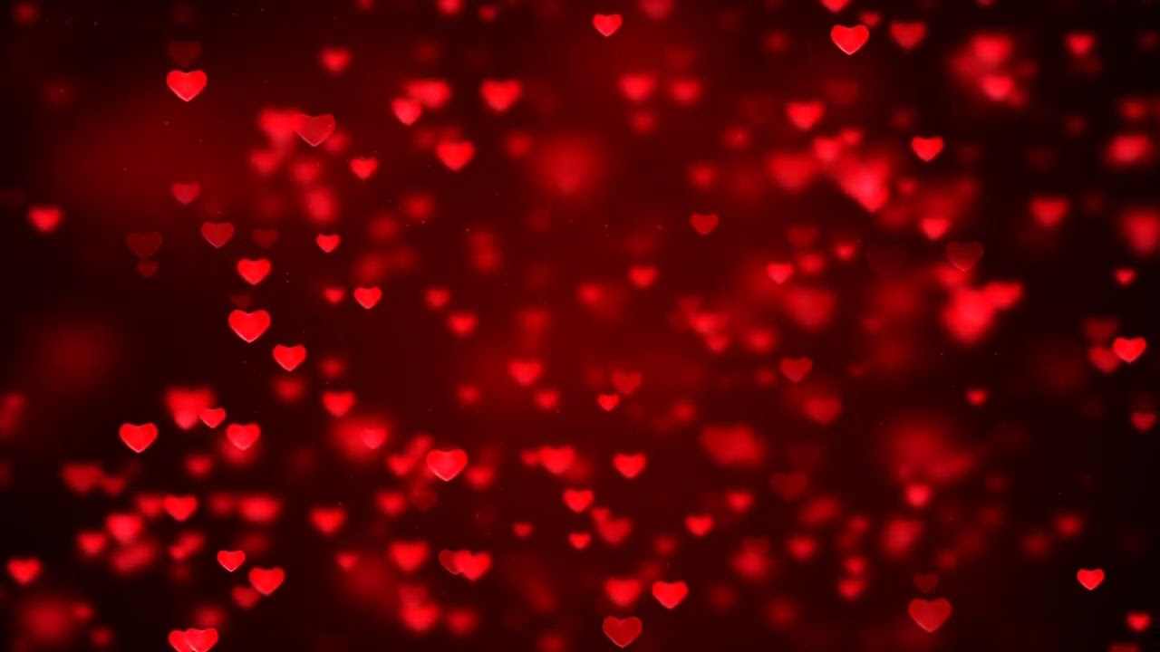 Тысячи красных сердец ❤️ Фон | Неоновые огни | Романтика | Обои | Сияние | Туннель | 4K