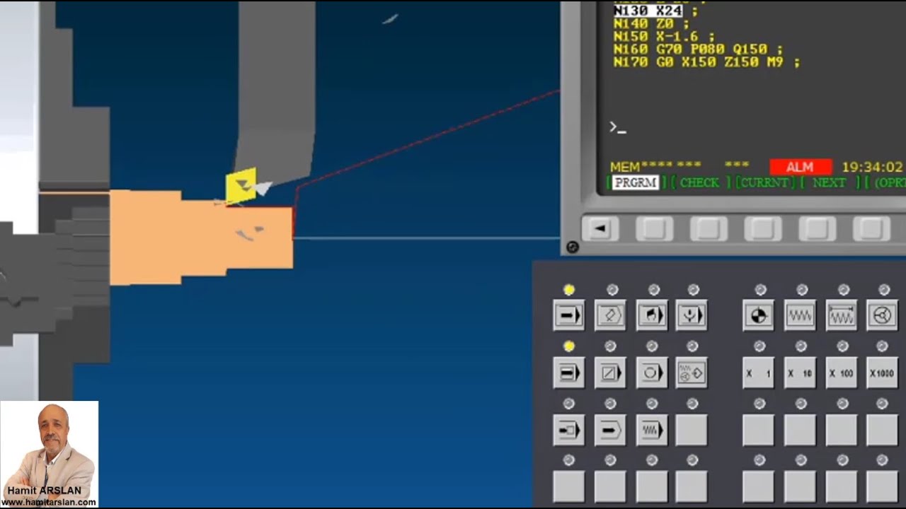23 - G72 ÇEVRİMİ İLE DIŞ ÇAP ve ALIN TORNALAMA (G72 CYCLE - OUTSIDE/FACE TURNING)
