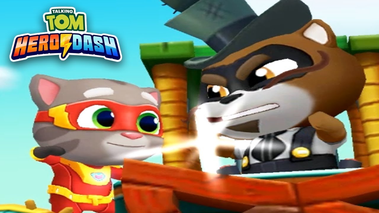 RUN! RUN! RUN! TALKING TOM HERO DASH UNLOCKED HANK + RACCOON BOSS FIGHT
