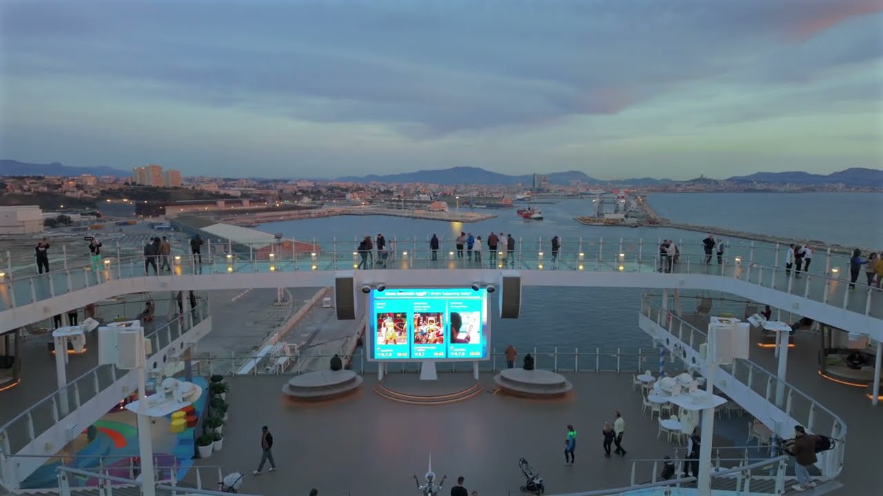 Leaving Marseille Harbor at Sunset | February 2, 2025, 5:54 PM | 4K Real-Time Cruise Journey