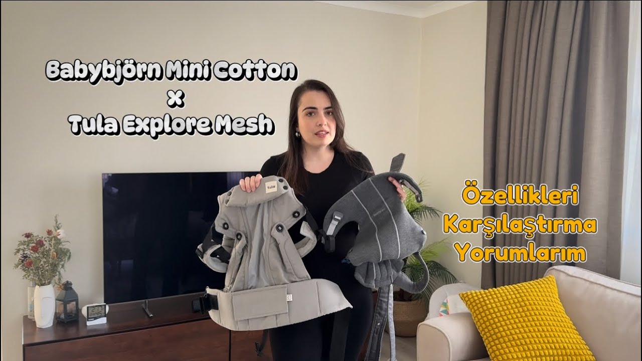 Bel Destekli ve Bel Desteksiz Kanguru Karşılaştırma. (Babybjörn Mini x Tula Eksplore Mesh)
