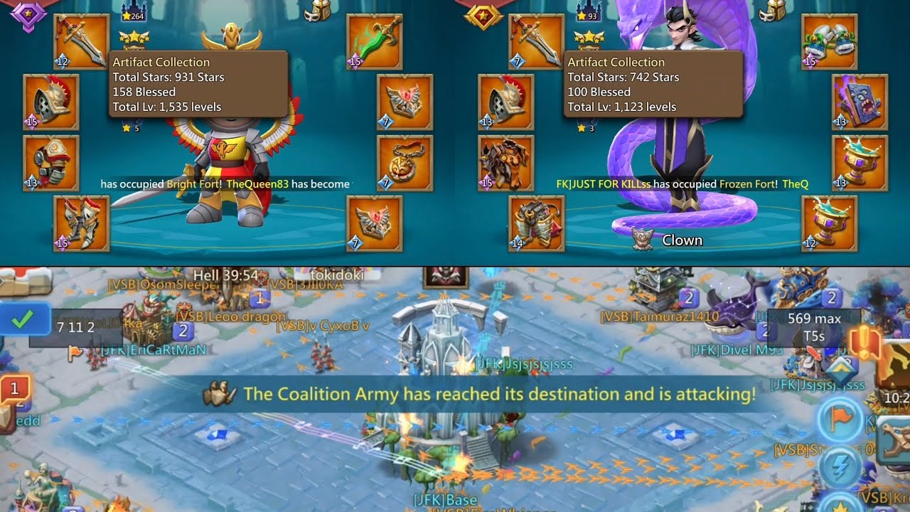 LORDS MOBILE:WAR OF WONDERS JFK VS VSB|• CRAZY REPORT|#lordsmobile #igg 