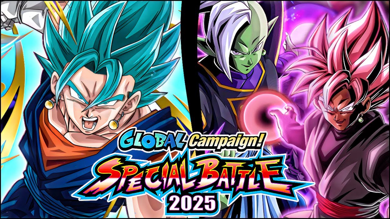 SUPER EZA PHY VEGITO BLUE VS. GOKU BLACK + ZAMASU! GLOBAL CAMPAIGN! SPECIAL BATTLE 2025! (Dokkan)