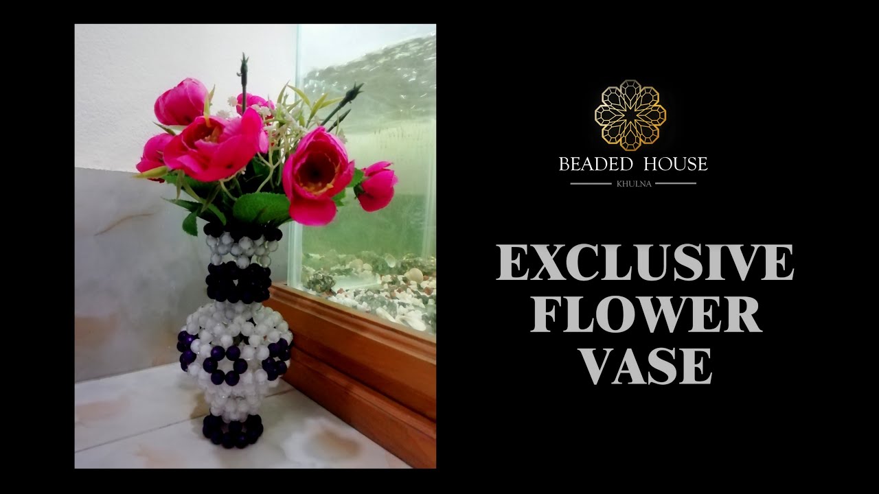 Creating Beaded Flower Vase||পুতির ফুলদানি তৈরি||Beaded House Khulna