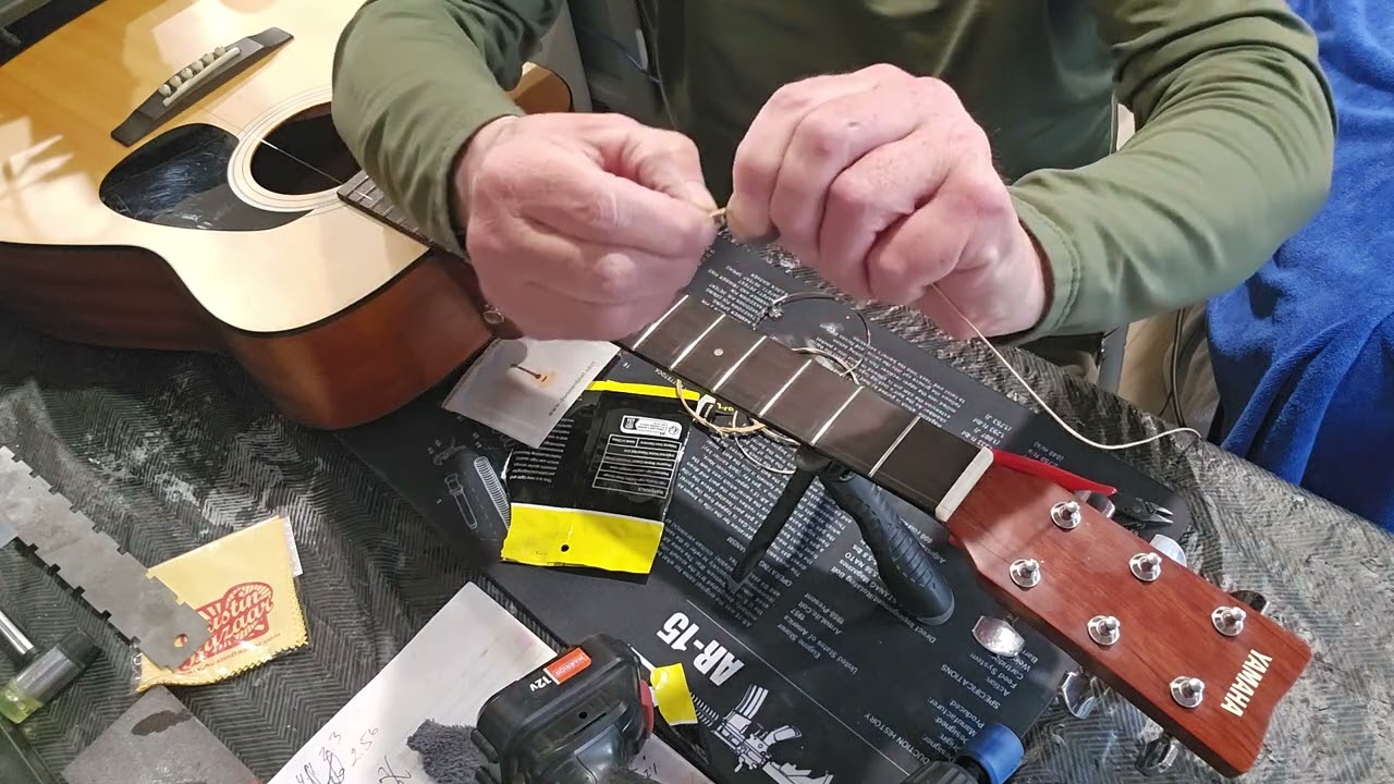 Doing a setup on an acoustic guitar  :) 