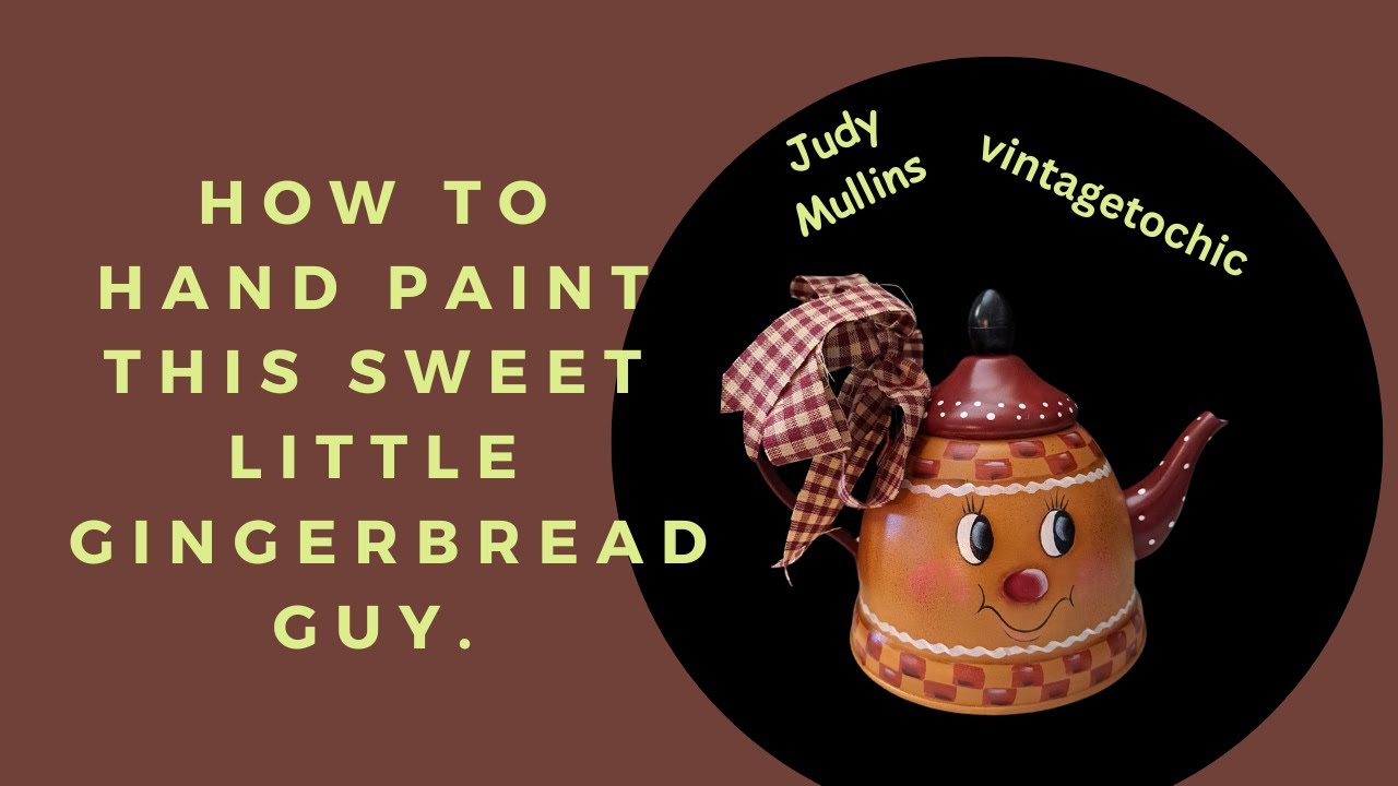 Hand painted gingerbread teapot