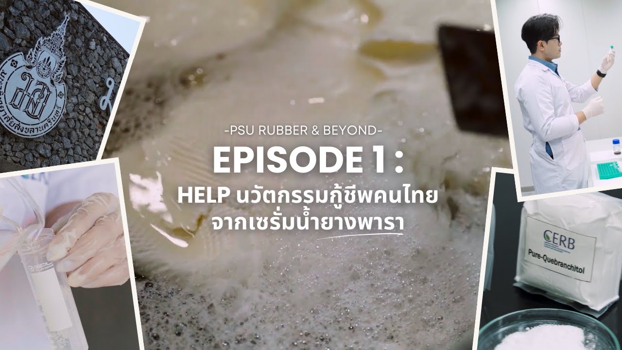 PSU Rubber & Beyond EP:1 HeLP นวัตกรรมกู้ชีพคนไทย จากเซรั่มน้ำยางพารา