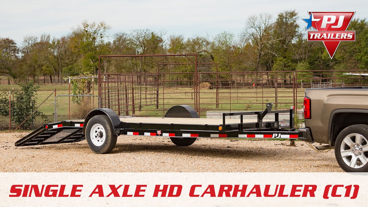 C1 Single Axle HD Car Hauler Walk-around - PJ Trailers