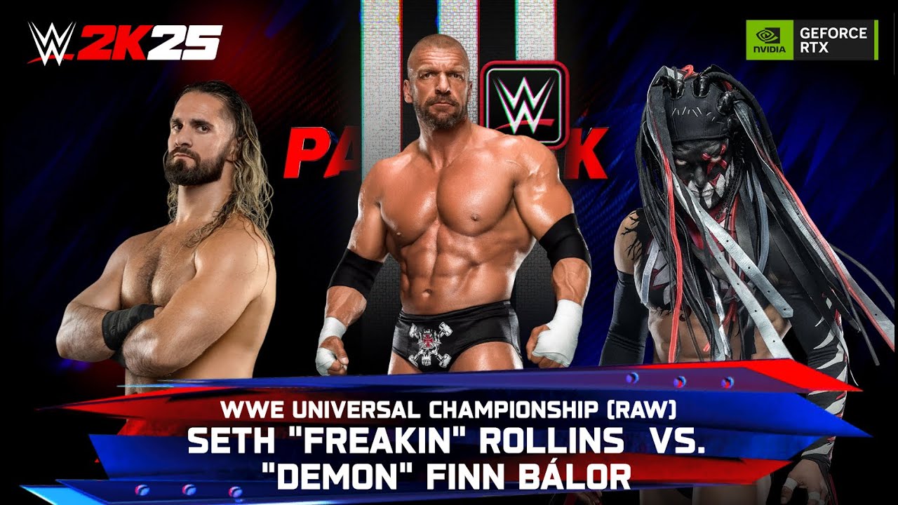 WWE 2K25 - Seth Rollins vs Demon Finn Bálor | Universal Championship | Triple H as Special Ref