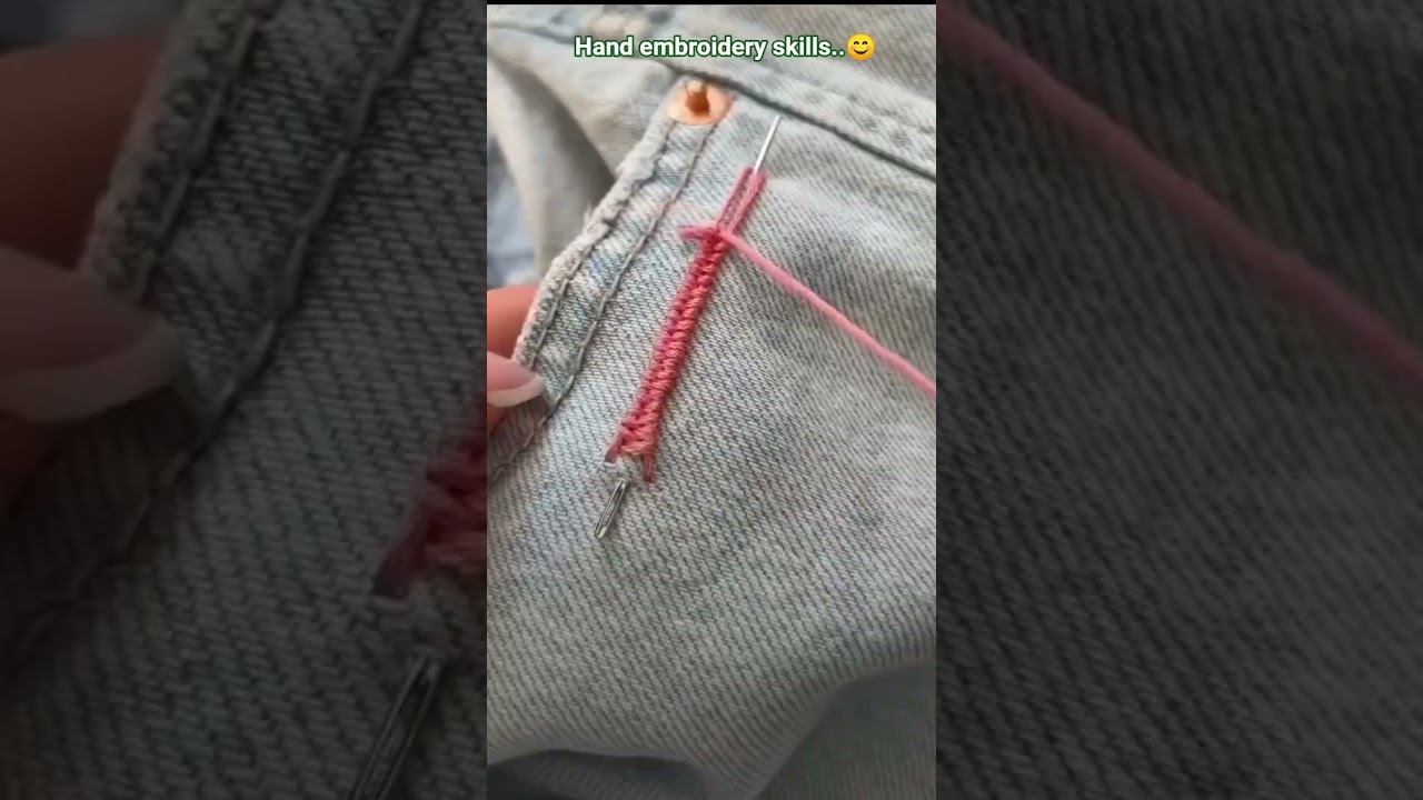 Hand embroidery skills... 😊💞
