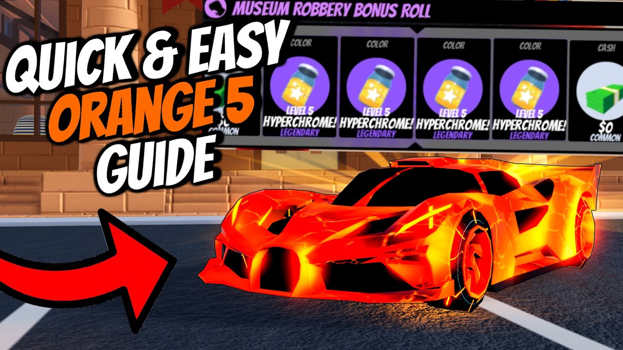 Quick & Easy Orange Hyperchrome Level 5 Guide Using New Glitches in Roblox Jailbreak