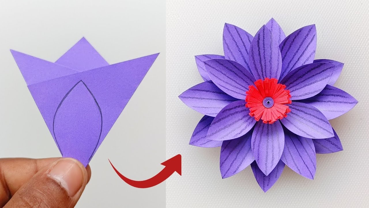 Paper Flowers | Flower Making with Paper | How to Make Paper Flowers | Easy Paper Flower Craft