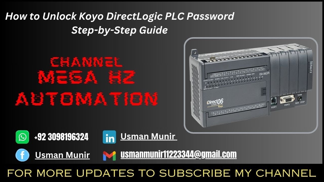 Koyo DirectLogic PLC Password Unlock | Step-by-Step Guide | DirectSoft Programming